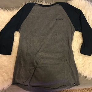 Grey/Blue Hurley Baseball Tee
